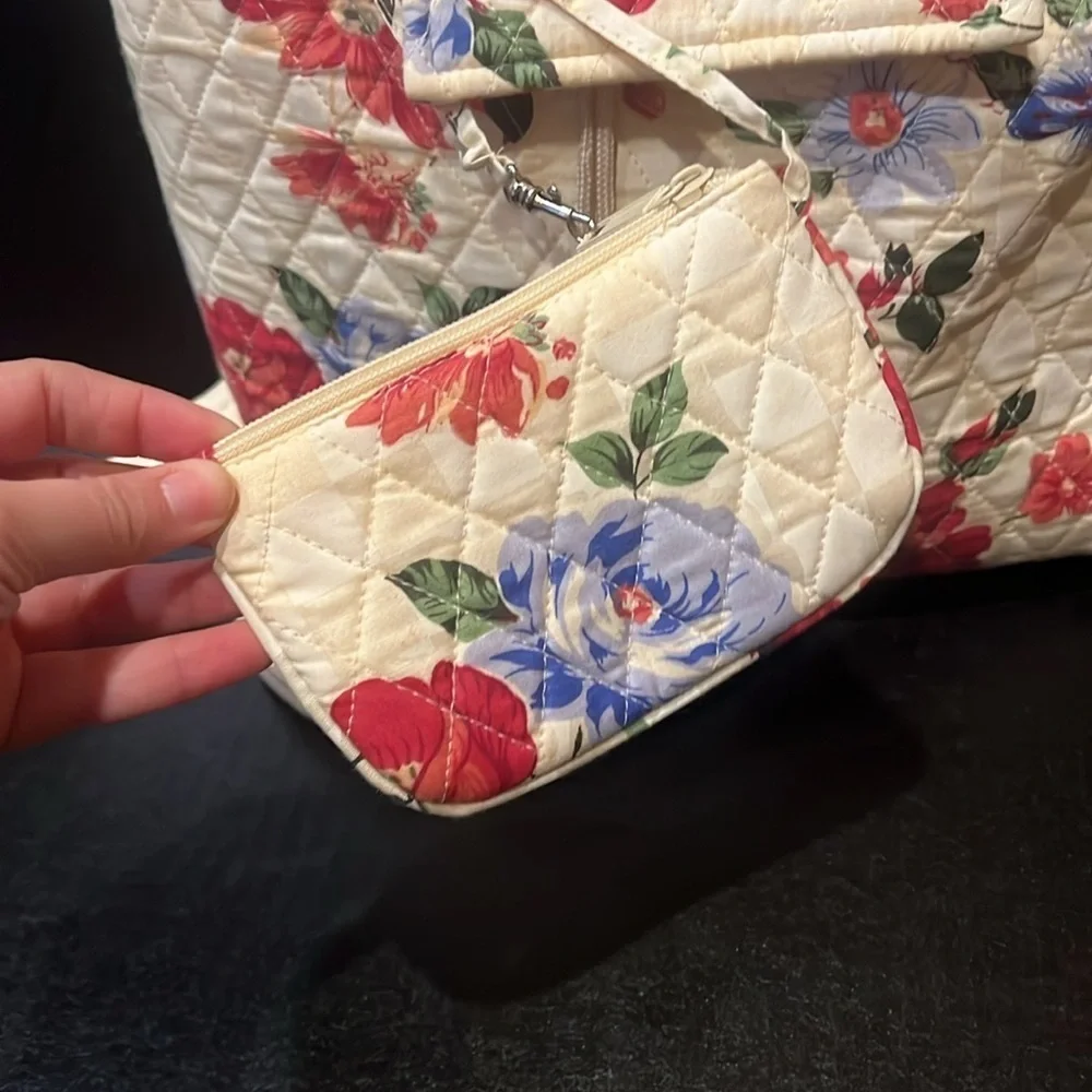 Floral Quilted Backpack